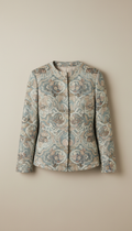 Celadon Blue Jacquard Jacket Women’s