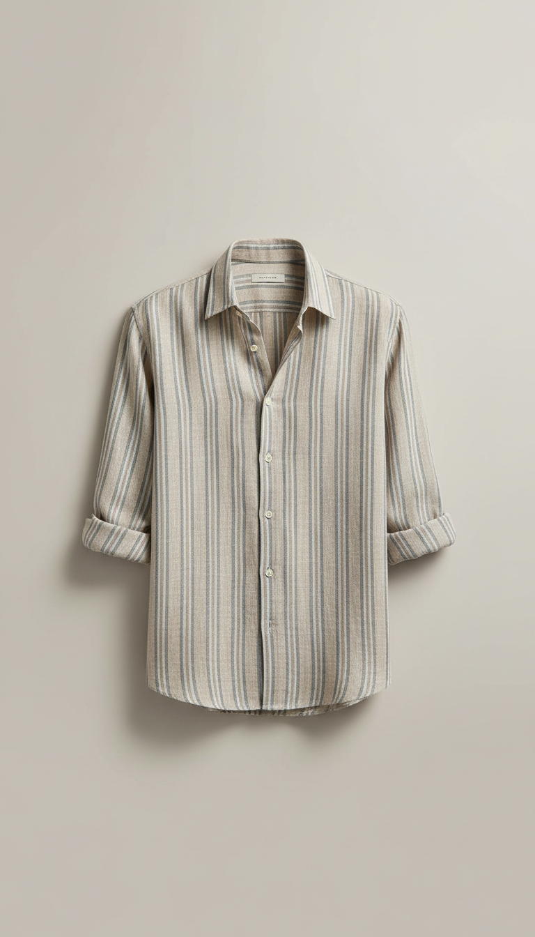Soft Stone Linen Shirt for Men