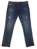 Bargello White Splash Jeans - Dark Stone Wash