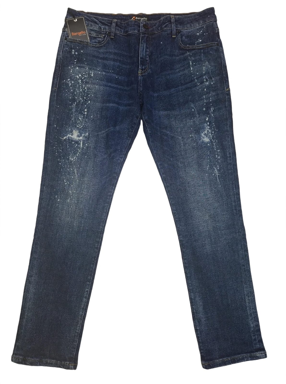 Bargello White Splash Jeans - Dark Stone Wash