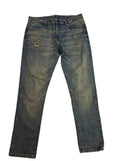 Bargello Men's Vintage Wash Ripped Jeans- Paint Splatter details