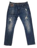 Bargello Dark Distressed Jeans