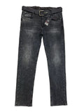 Facchino Men's Washed black Jeans with Belt - Premium Denim