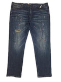 Bargello Men's Distressed Paint - Splatter Jeans - Dark Wash
