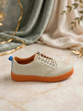 Lamazzi Classic Crepe Sole Leather Sneaker- Beige/ Tan