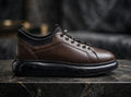 Premium Leather Comfort Sneaker- Dark Brown