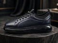 Men's Premium Pebbled Leather Casual Sneaker/ Comfort Derby