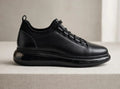 Executive Air-Sole Leather Sneaker - Black