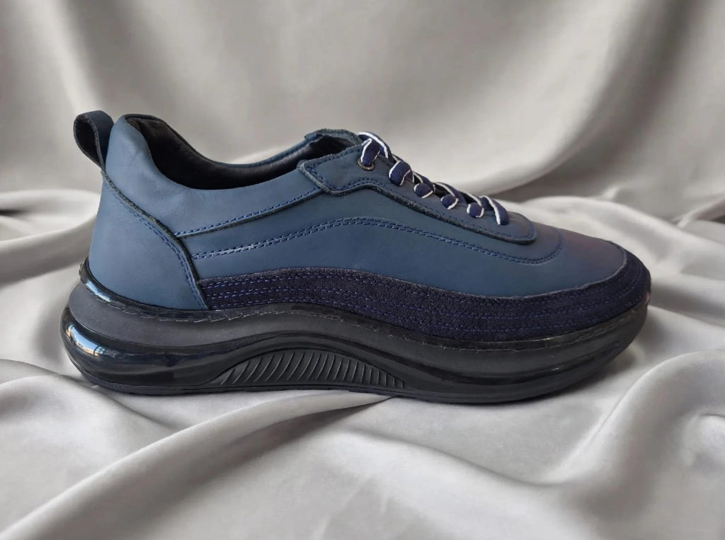 Miwano Leather Sneaker - Navy Blue