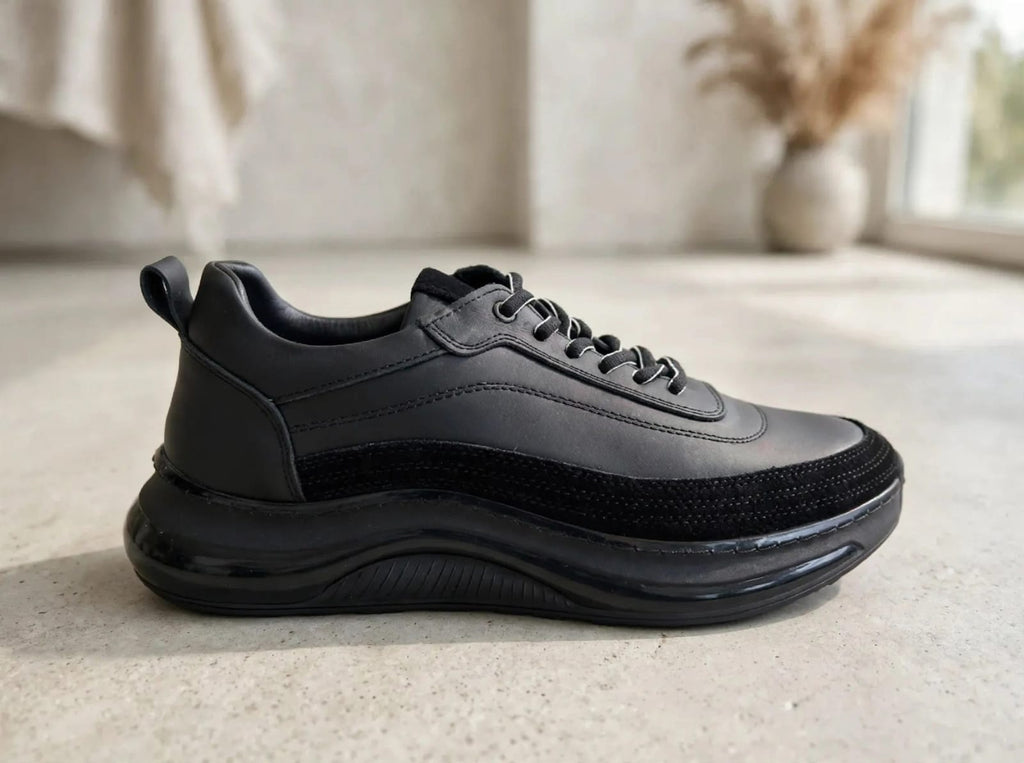 Miwano Leather Sneaker - Black