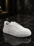 Lamazzi Genuine Leather Casual Sneaker- White