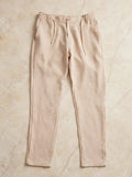 Men,s Linen-blend Drawstring slim -Sand Beige/Stone