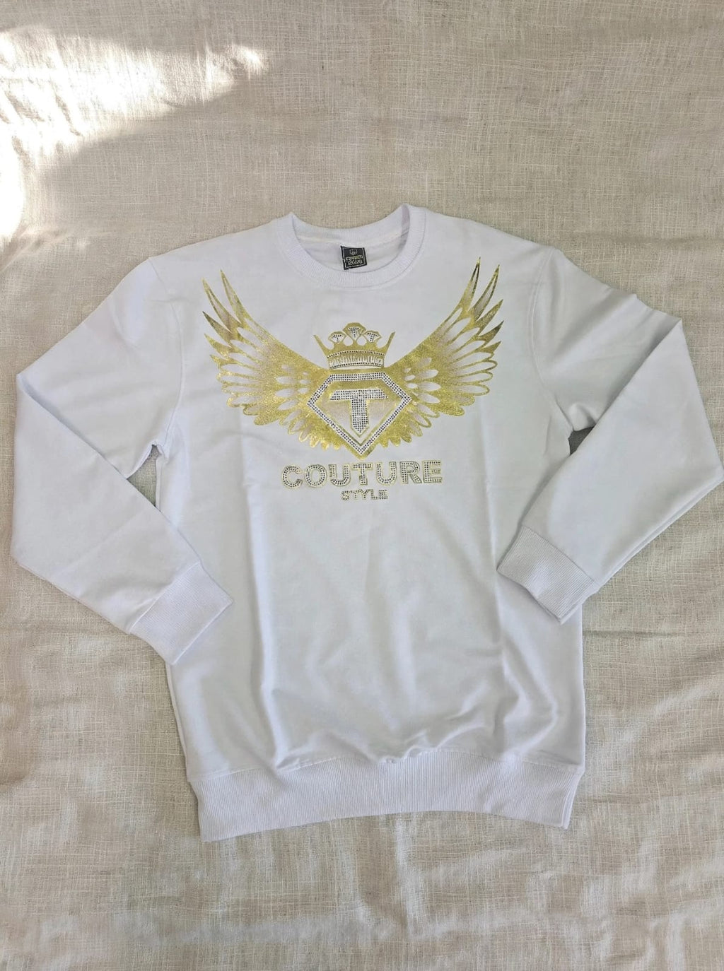 White Gold Wing Couture Sweatshirt - White Gold