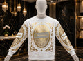 White Billionaire Baroque Crewneck Sweatshirt