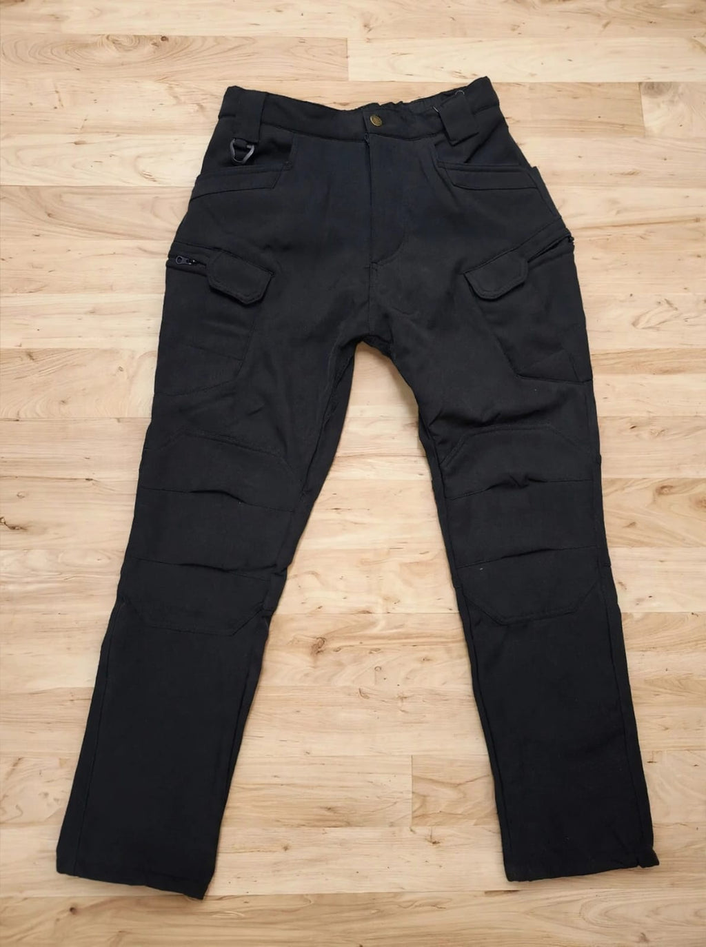 Black Tactical Cargo Pants Softshell Stretch - Jet Black