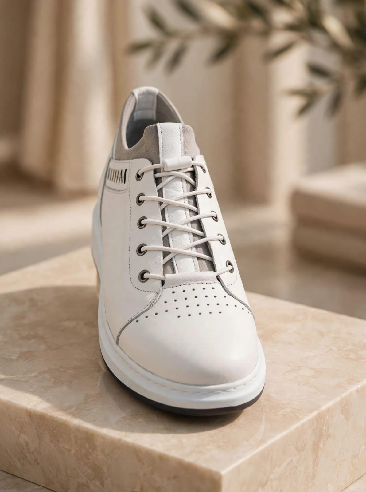Voyager V-Classic White  Genuine Leather Comfort Sneaker