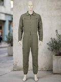 Men's Military Flight Suit Coverall Jumpsuit, Full Zip - Olive Green