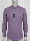 PALMEN MEN'S Slim Fit Dress Shirt - Dusty Purple Micro-Check