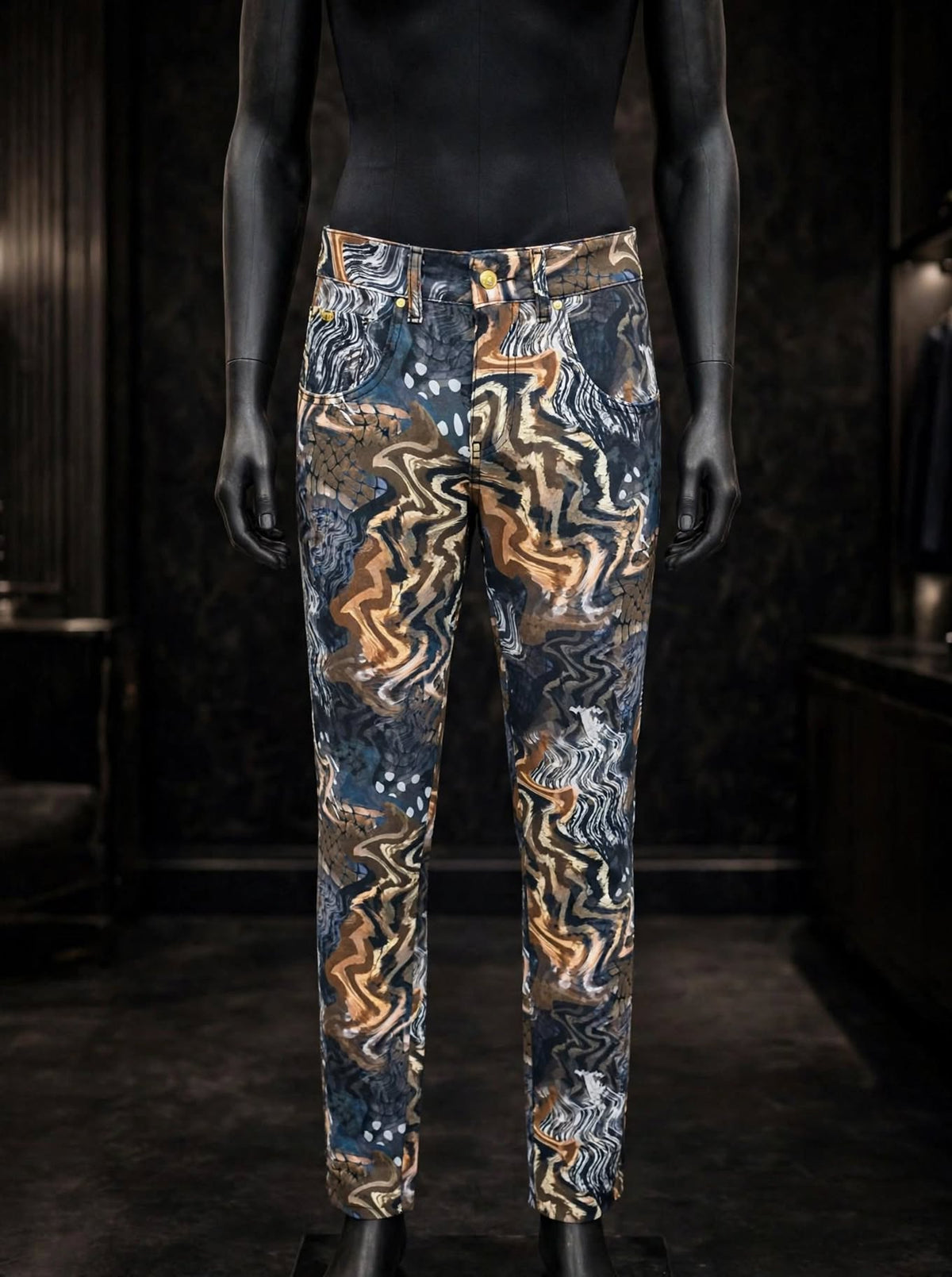 Swigs Marble Swirl Art Print Pants - Luxury Art Collection