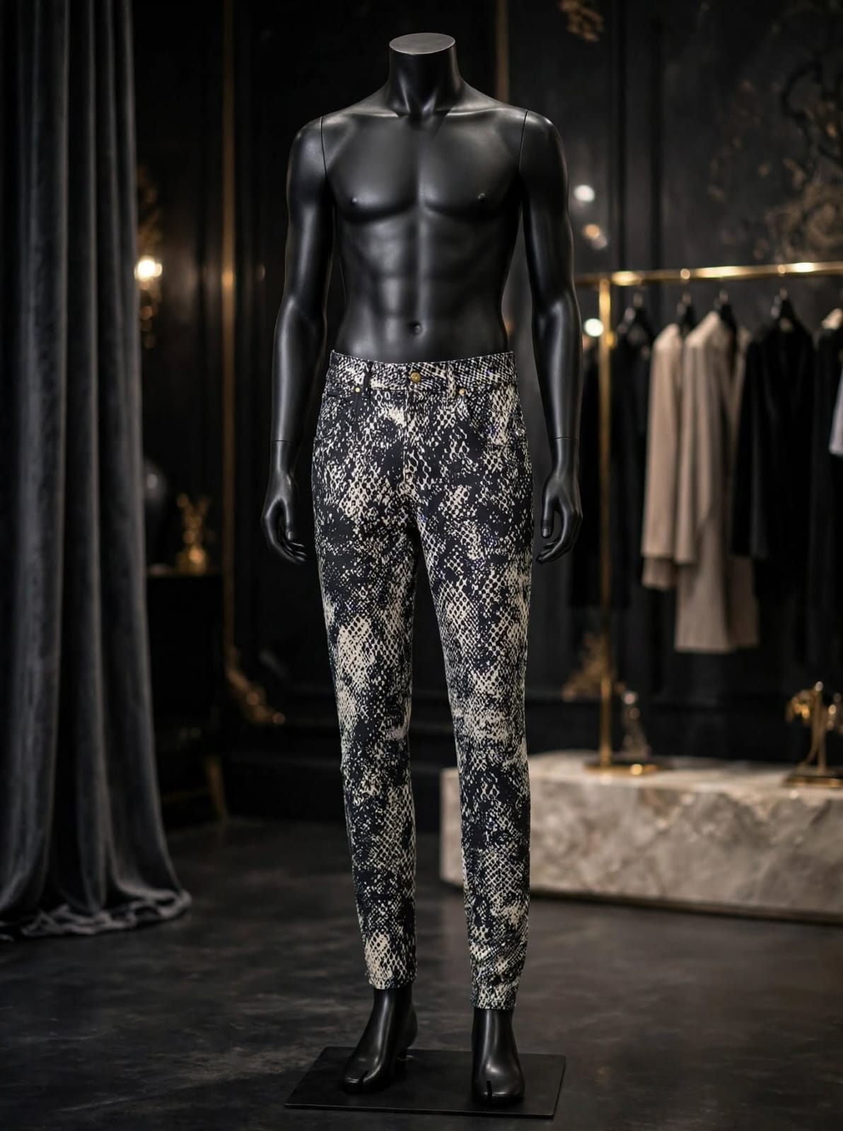 Swigs Snake Stone Premium Printed Pants - Gold Button Edition