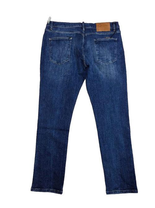 Bargello Dark Wash Paint Splatter Jeans