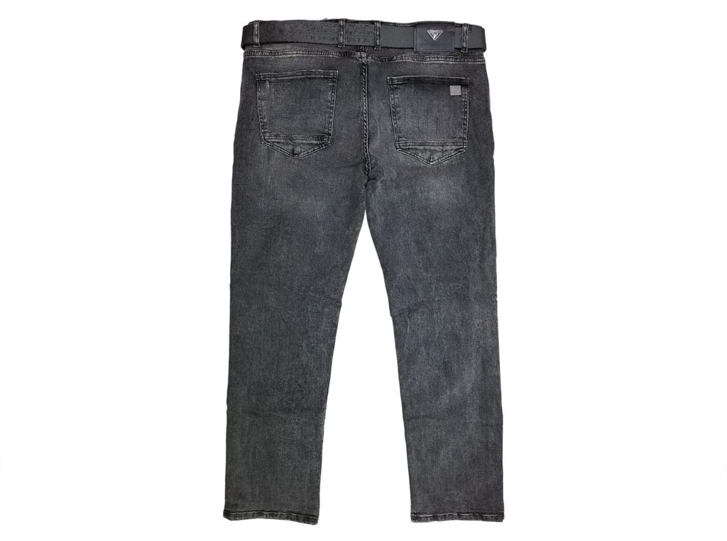 Facchino Men's Washed black Jeans with Belt - Premium Denim