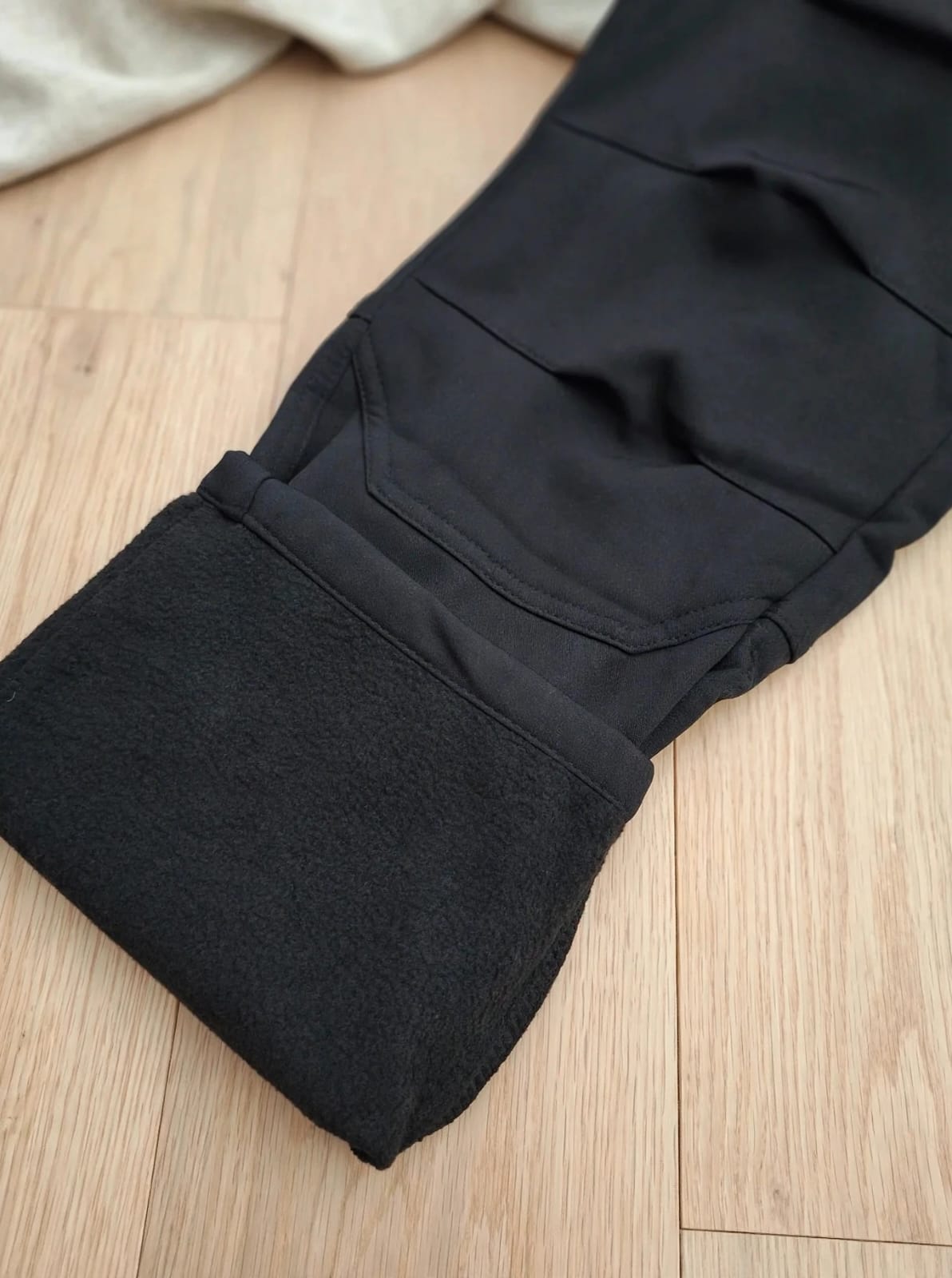 Black Tactical Cargo Pants Softshell Stretch - Jet Black