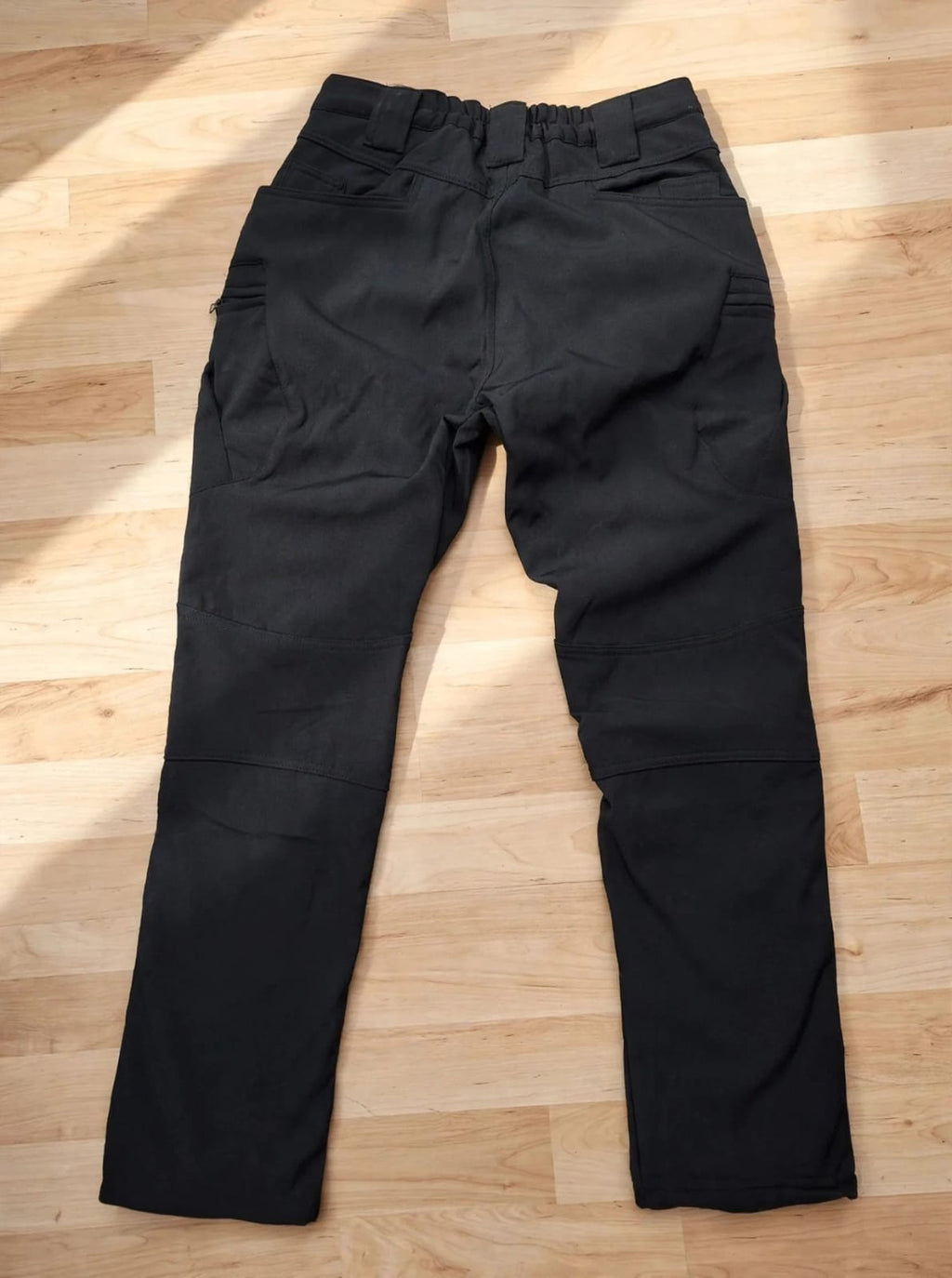 Black Tactical Cargo Pants Softshell Stretch - Jet Black