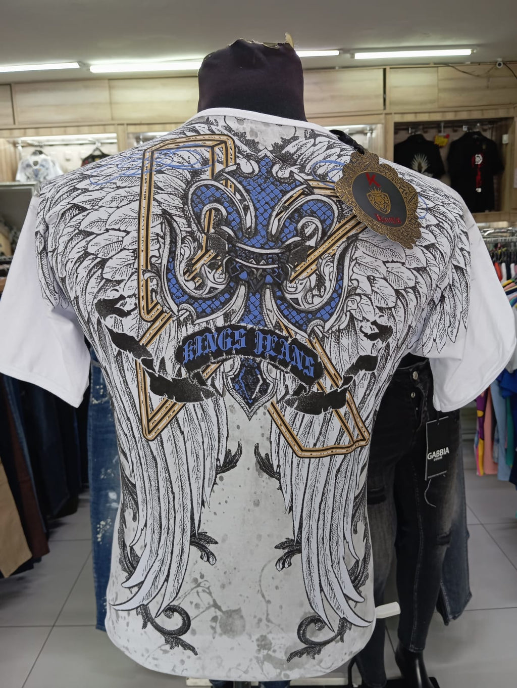 White Kings Jeans Graphic Tee - Y2K/ Affliction