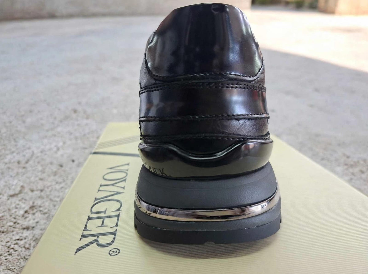 VOYAGER Premium Leather Sneaker - Black