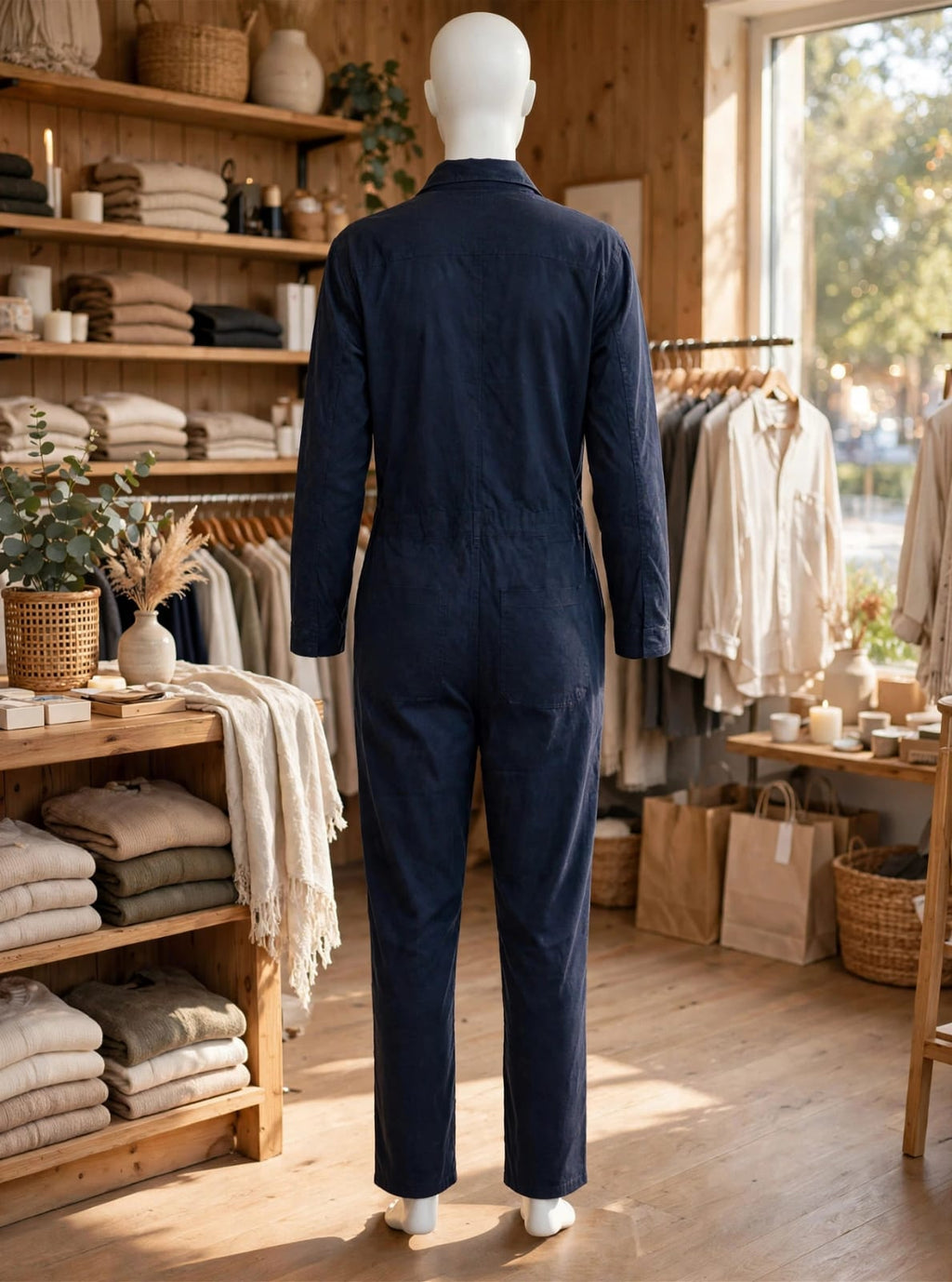 Navy Blue Utility Jumpsuit