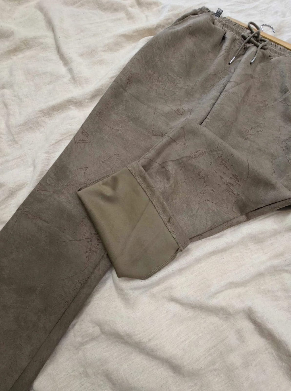Bargello Embossed Co-ord Sweatsuit Set - Stone Taupe