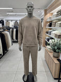 Bargello Embossed Co-ord Sweatsuit Set - Stone Taupe