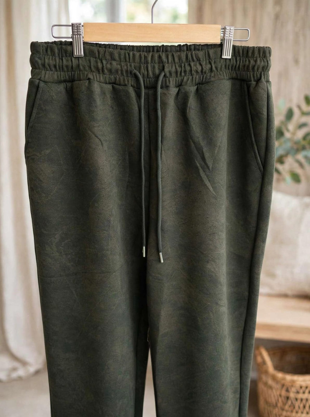 Bargello Embossed Co-ord Sweatsuit Set - Military Olive